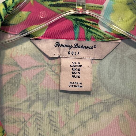 Tommy Bahama Half Zip Golf Top Womens Size Small Tropical Floral UPF 50+ Sporty - Picture 6 of 10